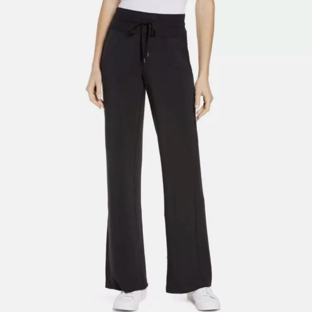 Zella Peaceful Super-Soft Sporty Stretch Knit Wide-Leg Pants
